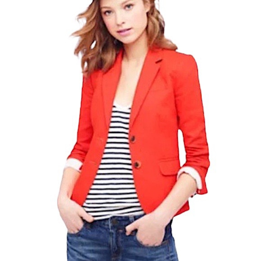J. Crew Bright Orange Slim-Fit Blazer